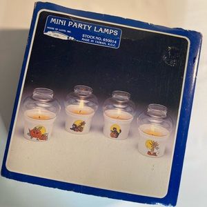 NEW House of Lloyds Halloween Mini Party Lamps 4 Lamps with Candles NOS